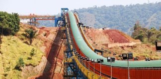 Vale bate recorde trimestral na produção de minério de ferro Transportador de correia de longa distância do Projeto S11D, em Canaã dos Carajás (PA)