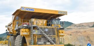 XCMG testa caminhão de mineração XDE260 no Brasil caminhão XDE260 XCMG Brasil (1)
