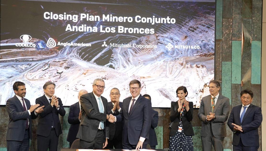 Anglo American e Codeloc firmam parceria de US$ 5 bi em cobre